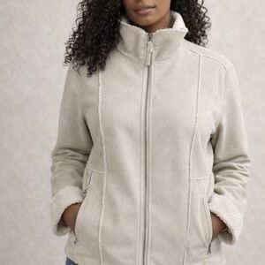 Chico's Cream Teddy Jacket